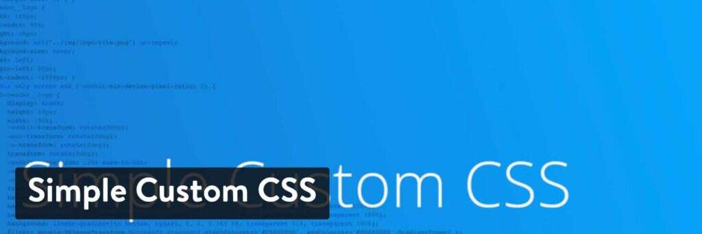 Simple Custom CSS插件