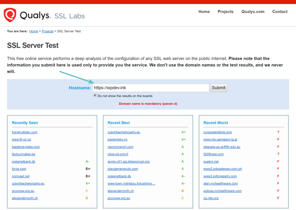 检查SSL证书