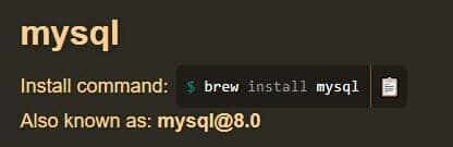 在Mac上使用Homebrew安装MySQL
