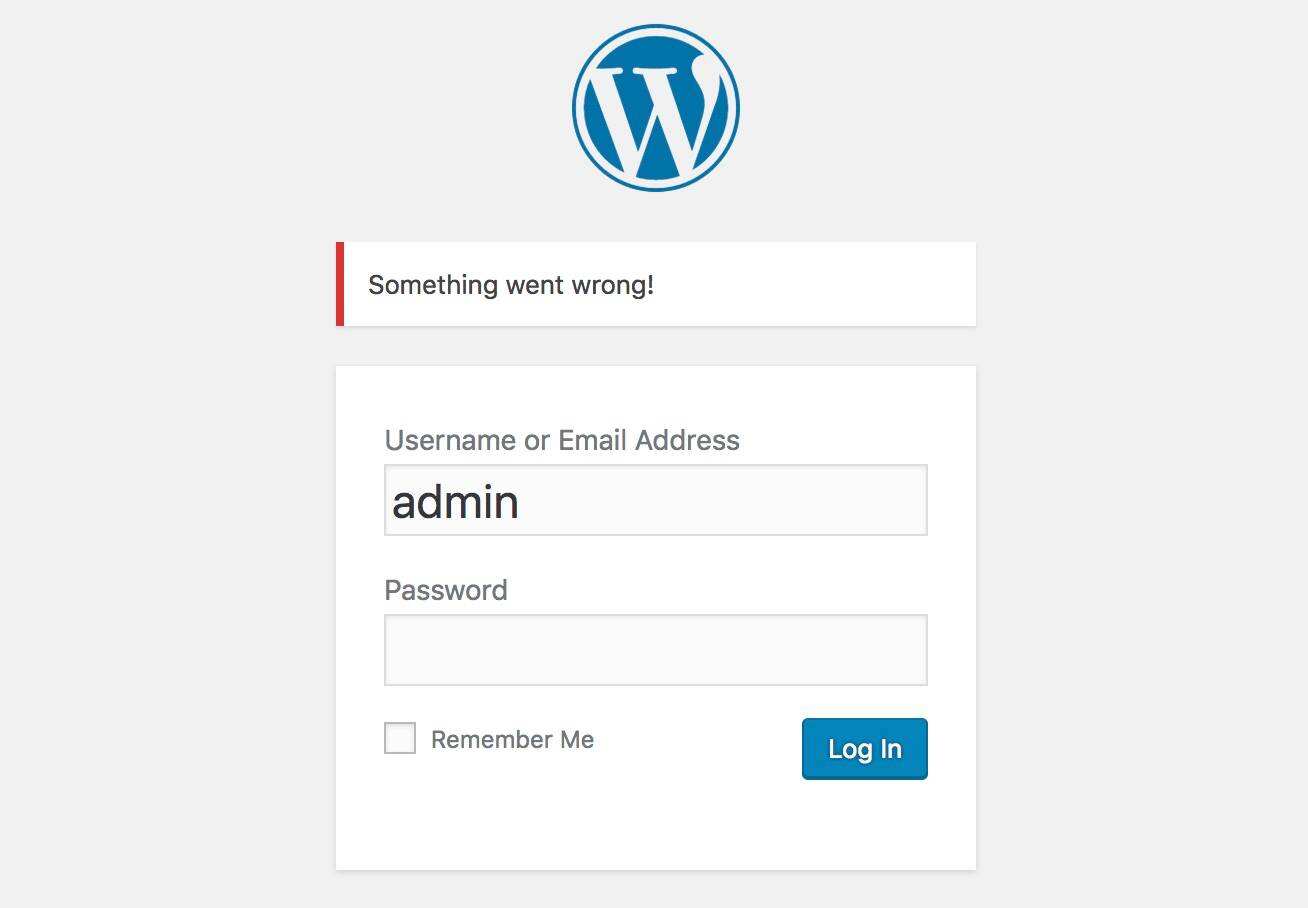 WordPress登录报错信息
