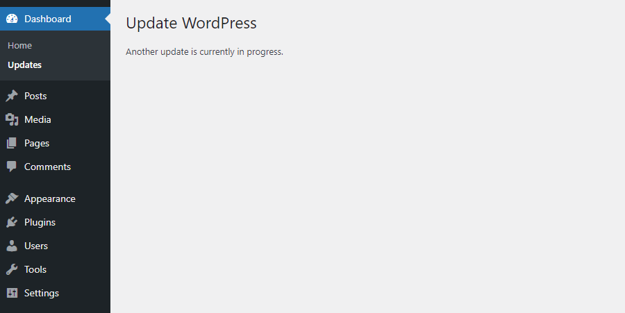 WordPress更新进度页面