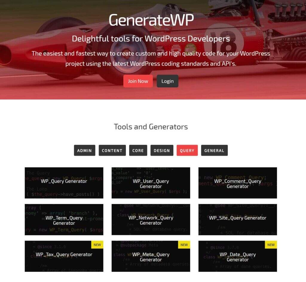WordPress代码生成器-GenerateWP