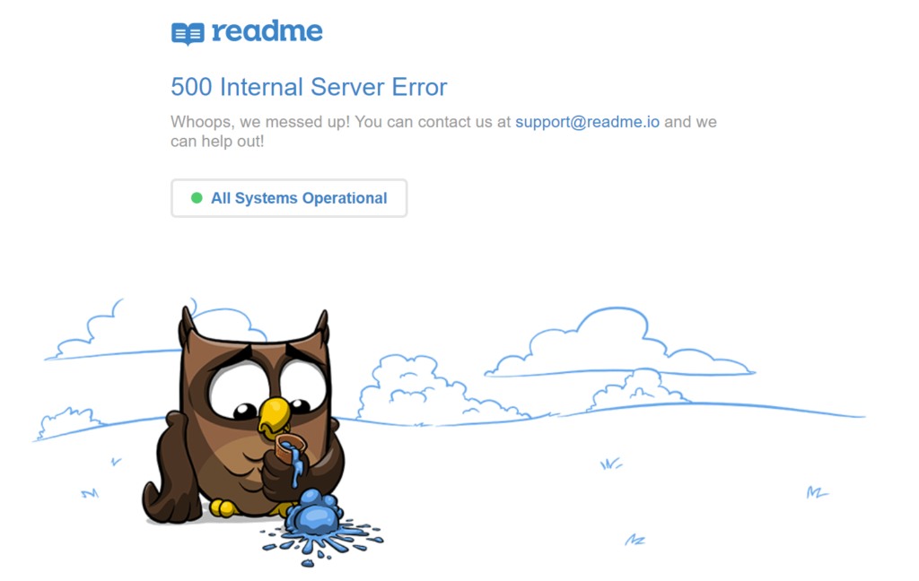 readme网站500内部服务器错误