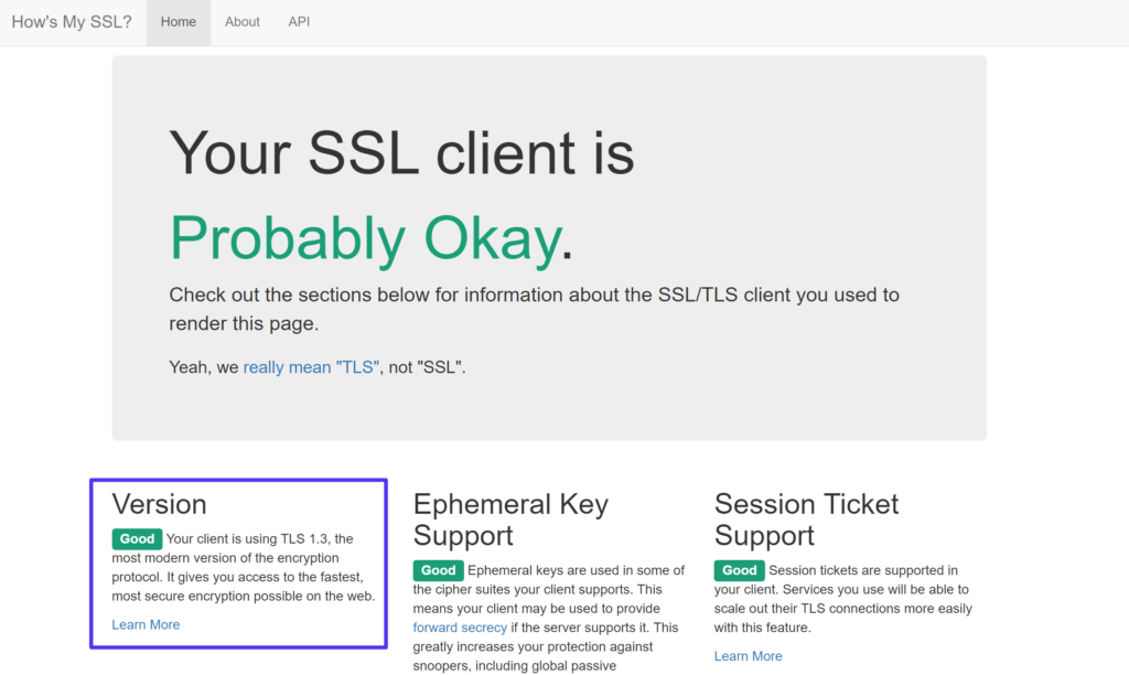 如何测试浏览器使用的SSL/TLS协议