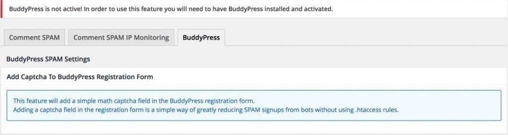 将验证码添加到BuddyPress注册表单