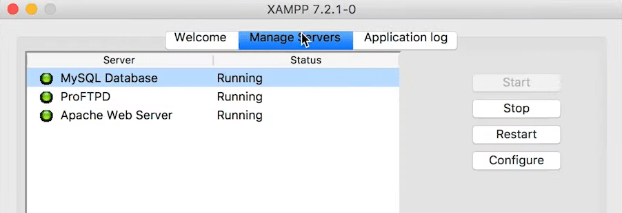 XAMPP的macOS控制面板
