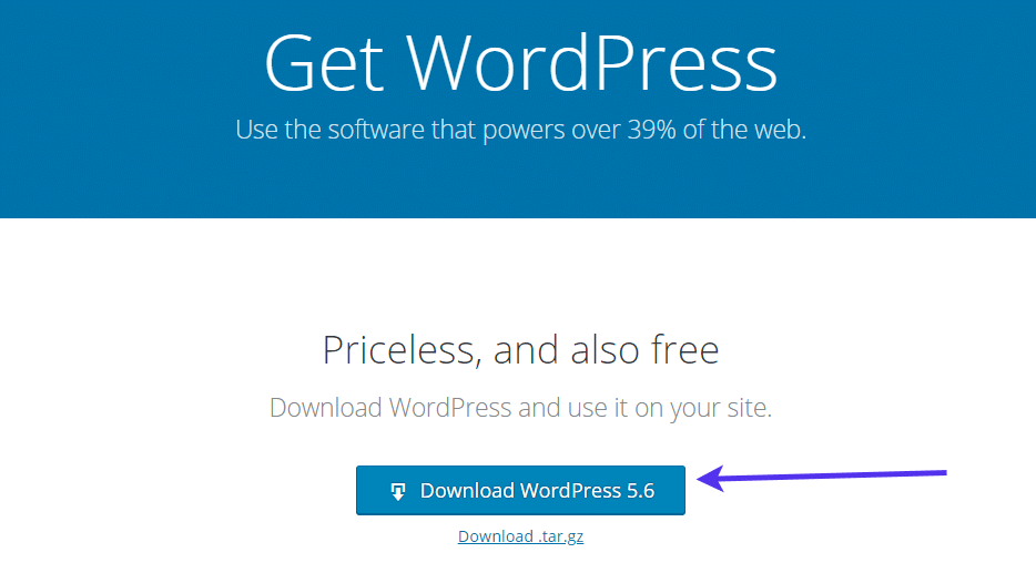 下载最新版本的WordPress