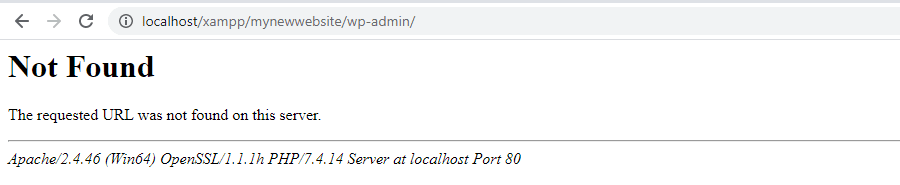 输入错误的localhost URL的示例